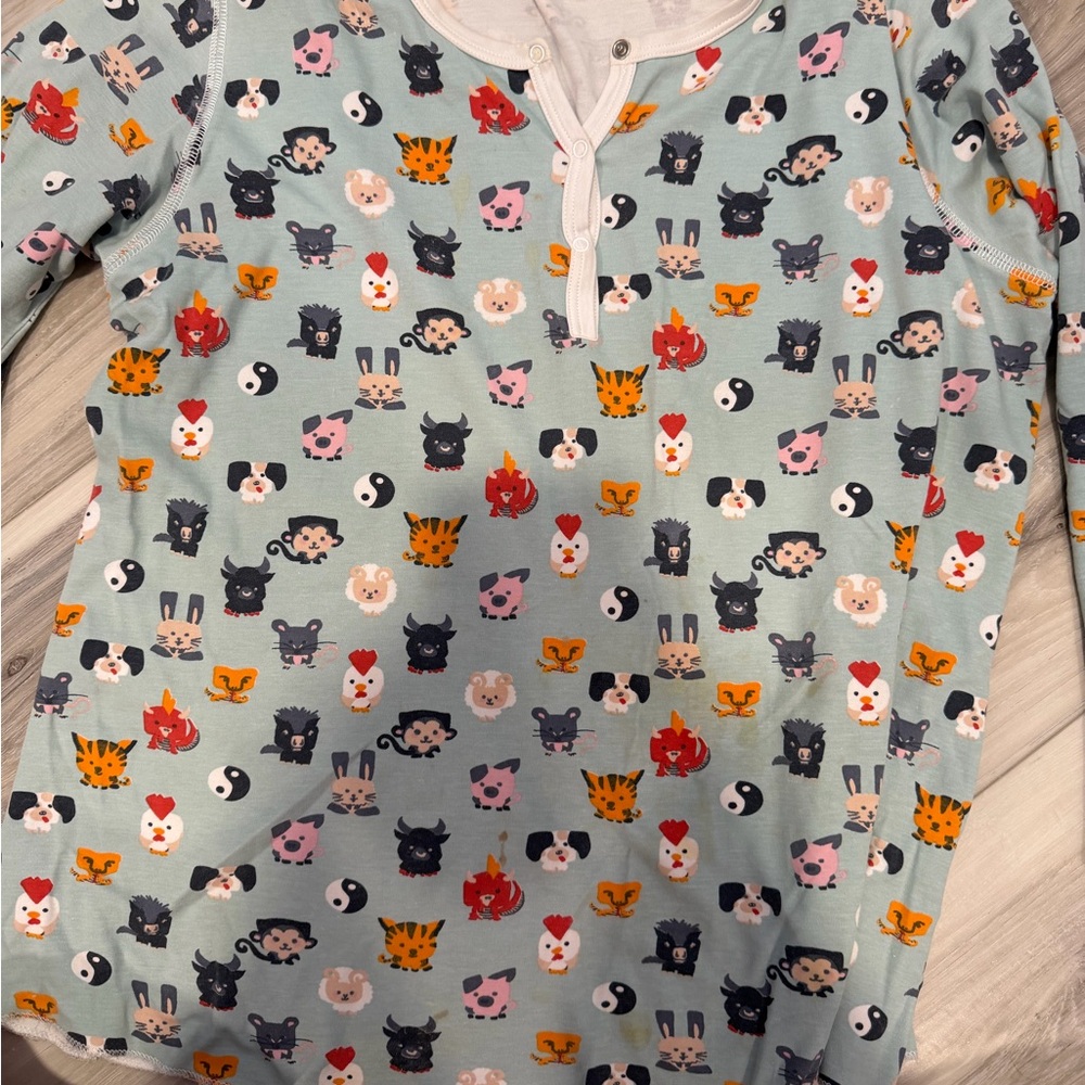 roller rabbit animal pajama top